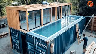 Man Builds Amazing Container House on Island  Start to Finish DIY Build by Fabricatusueno [upl. by Notnef754]