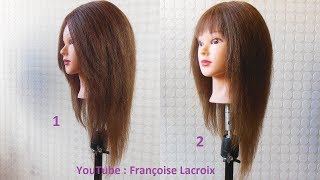 Coupe de cheveux dégradée longue U  Long layered haircut U  Corte de pelo largo en capas U [upl. by Drobman]