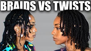 MINI BRAIDS VS MINI TWISTS [upl. by Meit124]