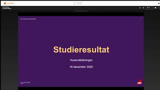 CSNs webbinar för komvux del 3 Studieresultat dec 2020 [upl. by Anitnegra475]