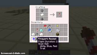 How to make the American flag out of fireworks on MINECRAFT [upl. by Daron]