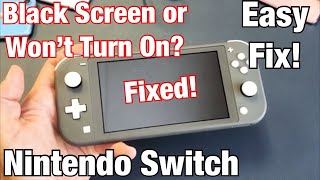 Nintendo Switch Black Screen or Wont Turn On 2 Easy Fixes [upl. by Pattie287]