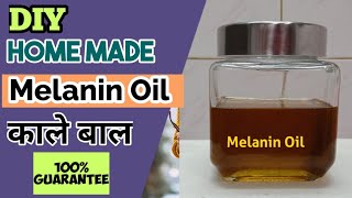 Homemade Melanin Oil Guaranteed Black Hair  Oil can Reverse Grey Hair from Root [upl. by Candless]