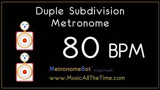 Duple subdivision metronome at 80 BPM MetronomeBot [upl. by Becka763]