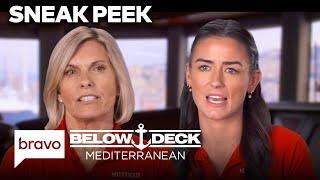 SNEAK PEEK Aesha Scott Creates An Impromptu Wine Tasting  Below Deck Med S9 E13  Bravo [upl. by Trebor]