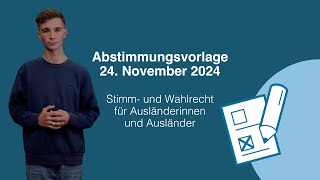 Abstimmungsvideo zum Stimm und Wahlrecht für Ausländerinnen und Ausländer [upl. by Liamsi]