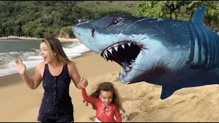 TEM UM TUBARÃO NA MINHA PRAIA 2 BAD SHARK [upl. by Elyk]