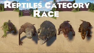 REPTILES Category Speed Races in Planet Zoo included Green Iguana Crocodile Komodo Dragon amp etc [upl. by Ocinom687]