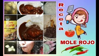 Mole rojo de pollo  receta facil de preparar 😉👍  ¿Cómo hacer Mole de Rancho [upl. by Berriman]