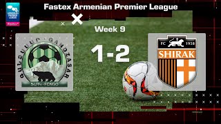 Gandzasar  Shirak 12 Fastex Armenian Premier League 202425 Week 09 [upl. by Akimas]