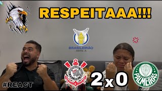 REACT REAÇÕES CORINTHIANS x PALMEIRAS  Casal Rivalidade [upl. by Nosyk618]