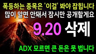 폭등하는 종목이 보이는 ADX 지표 [upl. by Yhtnomit602]