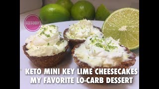 KETO KEY LIME MINI CHEESECAKE RECIPE  KEY LIME CHEESECAKE LOW CARB DESSERT [upl. by Miehar]