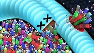 Slitherio 1 Troll Hacker Snake vs 91619 Snakes Epic Slitherio Gameplay [upl. by Ennirak]