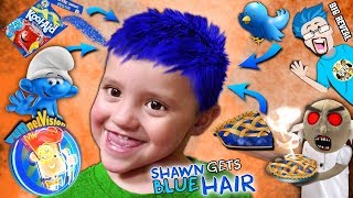 SHAWN gets BLUE HAIR Song 🎵  Cool Surprise FUNnel FV Family Vlog [upl. by Arriet803]