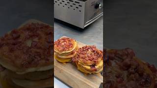 Pancake Breakfast Sandwich Recipe recipe bacon donuts [upl. by Arimihc]