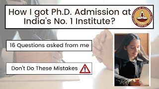 PhD Interview Questions📚 Personal PhD Interview Experience Crack Ur Dream Institute🔥 SECRET TIPS🤫 [upl. by Yssac]