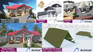 Toiture dans Archicad  Formation complète sur les Toitures dans ArchicaD [upl. by Zile]