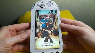 Professor Layton Curious Village HD port gameplay on Sony PS Vita Slim Playstation Vita 365 Henkaku [upl. by Nally]