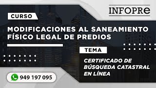 INFOPRE  Certificado de Búsqueda Catastral en linea [upl. by Garcon]