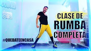 Clase COMPLETA de Baile RUMBA 🔥 Quedate en casa y pierde peso bailando FUNCIONA🔥🎉 [upl. by Clarabelle]