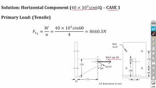 Inclined Loaded Eccentric Joints  Design of Bolted Joints  Design of Machine Elements [upl. by Nev557]