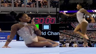 Simone Biles Slow Motion Floor Exercise FX Xfinity 2024 Championships Senior Women Session 2 Day 2 [upl. by Wilbert]