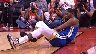 Kevin Durant ACHILLES INJURY  Game 5  Warriors vs Raptors  2019 NBA Finals [upl. by Harol]