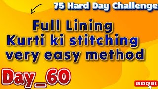 Full Lining Kurti ki stitching very easy method [upl. by Phi]