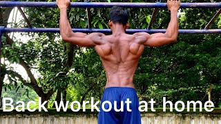 Back workout at home calisthanics homeworkout backworkout motivation youtubevideo viralvideo [upl. by Corrina427]