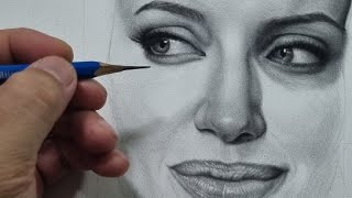 Graphite Pencil Shading Realistic SkinTone LIVE Drawing  Tutorial [upl. by Dom]