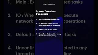 Coroutines Dispatchers kotlin androiddevelopment kotlinmultiplatform coding [upl. by Naehgem]