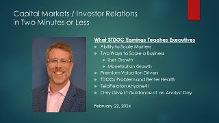 What TDOC Earnings Teaches Executives investorrelations capitalmarkets earnings TDOC [upl. by Leiser750]