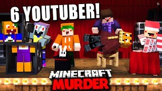 MINECRAFT MURDER MIT 6 YOUTUBERN [upl. by Dadelos]