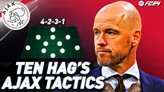 MASTERING TEN HAGS 4231 RECREATING AJAXS TACTICS AND PLAYING STYLE IN EA FC 24 [upl. by Aivatco]