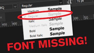 How to fix fonts not showing up in Adobe software Even though theyre installed [upl. by Tippets]