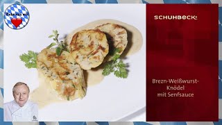 Alfons Schuhbeck  Brezn Weißwurst Knödel mit Senfsauce [upl. by Tiebold]