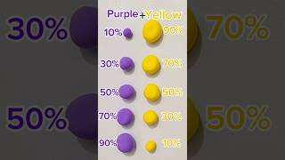 Purple VS Yellow mixing dough art art oddly satisfying artist colors [upl. by Dareece]