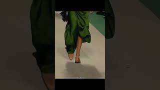 quotGigi Hadid Striking on the Runway with dark green outfit Fashion Week Highlightquotgigihadid hadid [upl. by Elime]