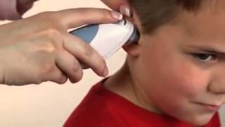 Taking a temperature with the Braun IRT 4520 Ear Thermometer [upl. by Nalid]