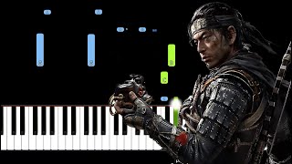 Ghost of Tsushima OST  Main Theme The Way of the Ghost Piano Tutorial [upl. by Peace]