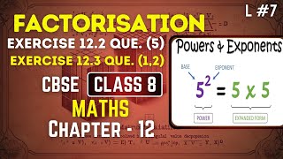 Class 8th Maths  factorisation Exe 122 Que 5 Exe 123 1 2  Ch 12  solved by Mrs Monika mam [upl. by Sidoon]