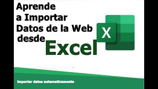 Excel  Importar datos de sitio web importar y actualizar facil y rapido [upl. by Cosetta883]