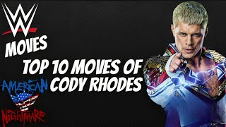 Cody Rhodes Top 10 Moves [upl. by Noillimaxam]