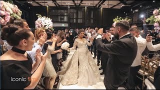 Glamorous wedding entry of bride and groom with Lebanese drums [upl. by Hawger]