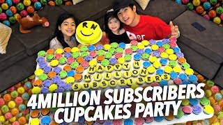 4 MILLION SUBS CUPCAKE PARTY  Ranz and Niana [upl. by Yelnoc593]