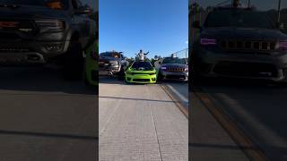 When A Hellcat TrackHawk amp TRX Link Up To Stop Traffic amp This Happens 😳 Shorts Disrespect [upl. by Siseneg153]