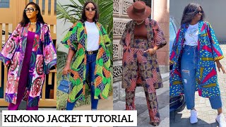 How to Cut and Sew a kimono jacket  Beginners Guide [upl. by Eneleuqcaj840]