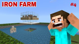 EASY amp AUTOMATIC Iron Farm Guide Minecraft Survival 4 [upl. by Dilisio]