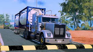 Trucks and Cars vs speed bumps  BeamNG Drive 91 [upl. by Moser879]